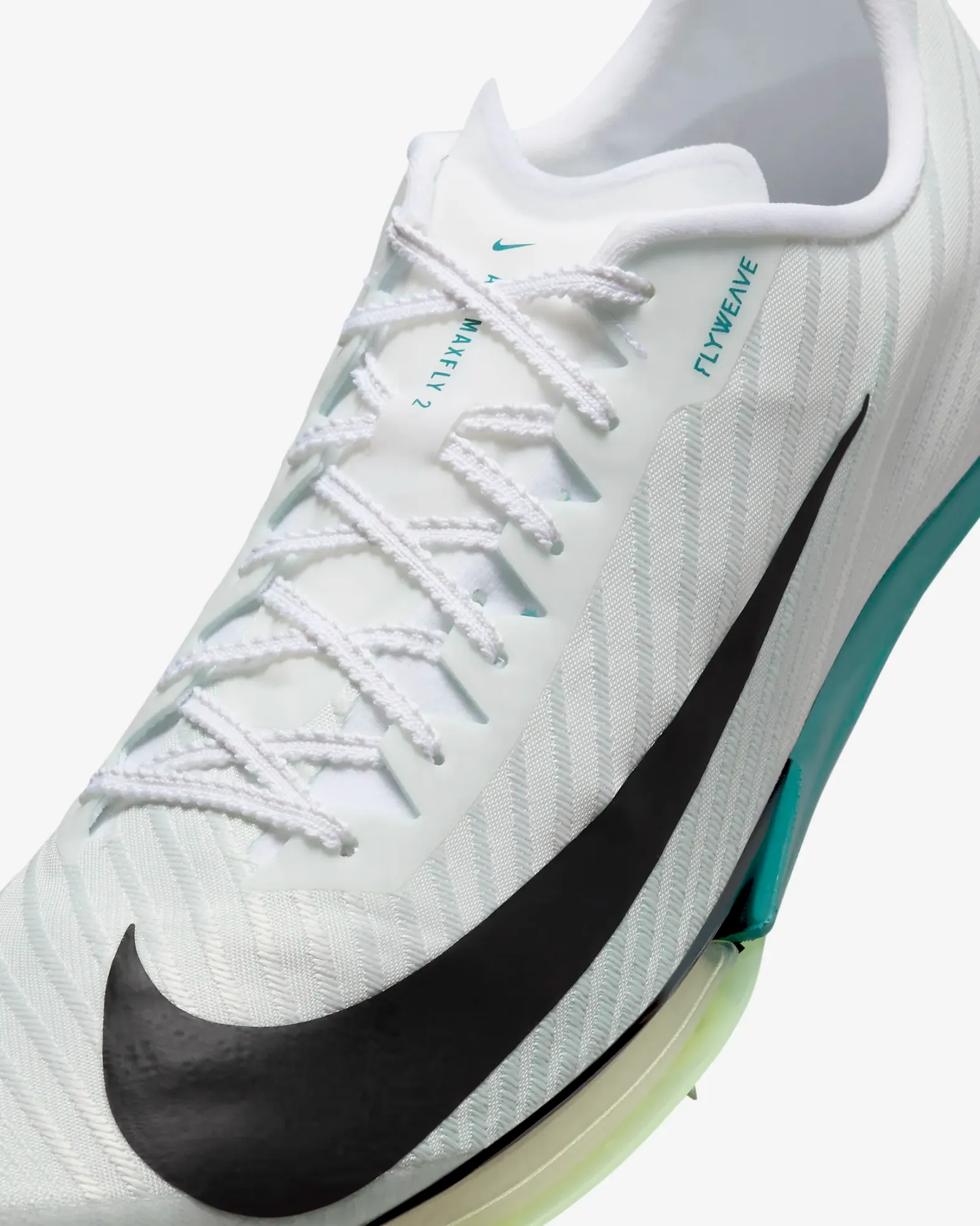 Nike Air Zoom Maxfly 2 Sprint Spike - White/Black/Spruce/Green